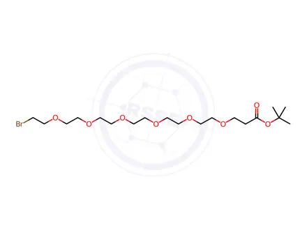 Chemical structure of Bromo-PEG6-t-butyl ester