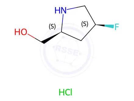 Chemical structure of [(2S,4S)-4-fluoropyrrolidin-2-yl]methanol;hydrochloride