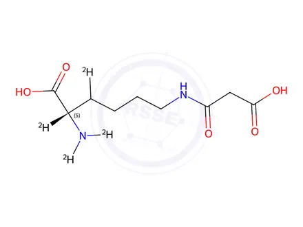 Chemical structure of N6-(2-Carboxyacetyl)-L-lysine-d4