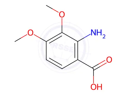 Chemical structure of 2-Amino-3,4-dimethoxybenzoic Acid