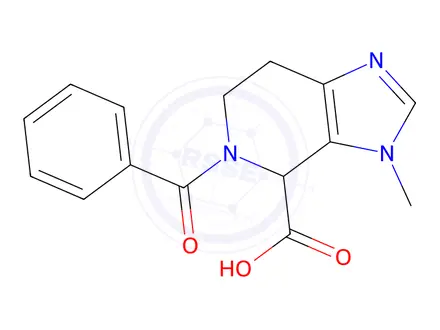 Chemical structure of 5-Benzoyl-3-methyl-4,5,6,7-tetrahydro-3H-imidazo[4,5-c]pyridine-4-carboxylic acid