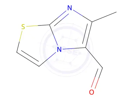 Chemical structure of 6-methylimidazo[2,1-b][1,3]thiazole-5-carbaldehyde