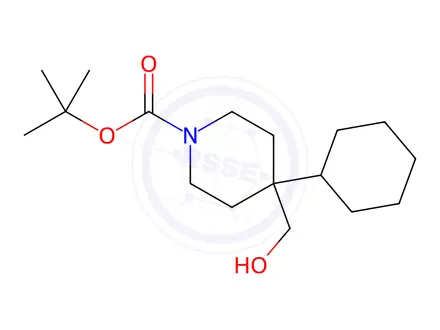 Chemical structure of 4-Cyclohexyl-4-(hydroxymethyl)-N-(tert-butoxycarbonyl)piperidine