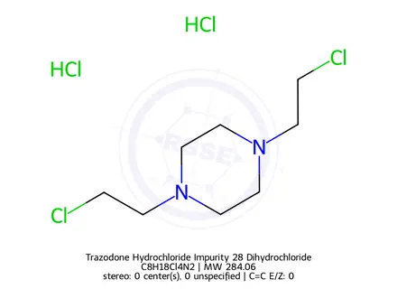 Chemical structure of Trazodone Hydrochloride Impurity 28 Dihydrochloride