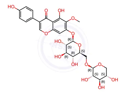 Chemical structure of Tectorigenin 7-O-xylosylglucoside