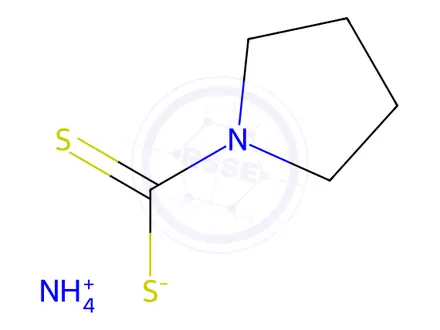 Chemical structure of Ammonium 1-Pyrrolidinecarbodithioate