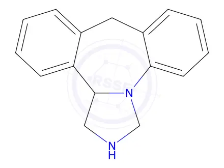 Chemical structure of 2,3,9,13b-tetrahydro-1H-dibenzo[c,f]imidazo[1,5-a]azepine
