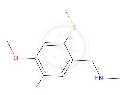 Chemical structure of {[4,5-dimethoxy-2-(methylsulfanyl)phenyl]methyl}(methyl)amine