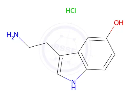 Chemical structure of Serotonin hydrochloride