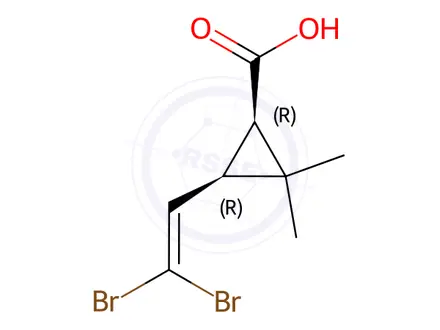 Chemical structure of 1S-cis-Decamethrinic Acid