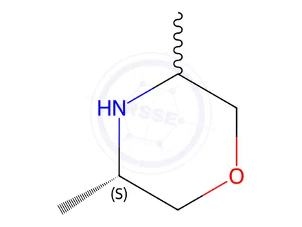 Chemical structure of (3S)-3,5-dimethylmorpholine