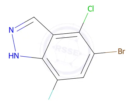 Chemical structure of 5-Bromo-4-chloro-7-fluoro-1H-indazole