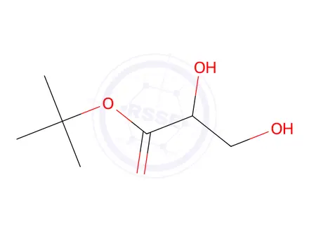 Chemical structure of Propanoic acid, 2,3-dihydroxy-, 1,1-dimethylethyl ester