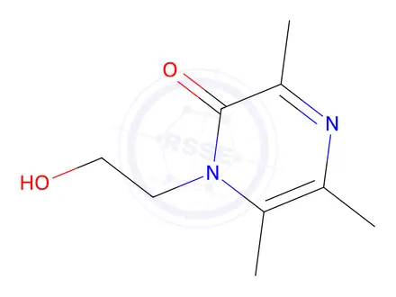 Chemical structure of 2(1H)-Pyrazinone,1-(2-hydroxyethyl)-3,5,6-trimethyl-(9CI)