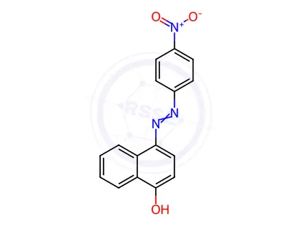 Chemical structure of 4-(4-Nitrophenylazo)-1-naphthol
