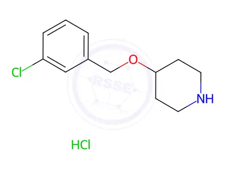 Chemical structure of 4-[(3-Chlorobenzyl)oxy]piperidine hydrochloride