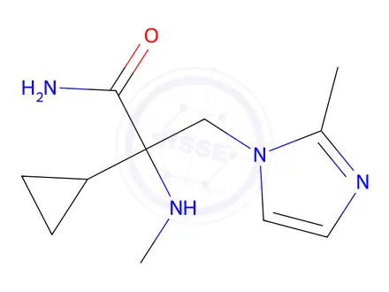 Chemical structure of 2-Cyclopropyl-3-(2-methyl-1h-imidazol-1-yl)-2-(methylamino)propanamide