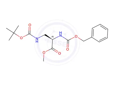Chemical structure of (R)-Methyl 2-(((benzyloxy)carbonyl)amino)-3-((tert-butoxycarbonyl)amino)propanoate