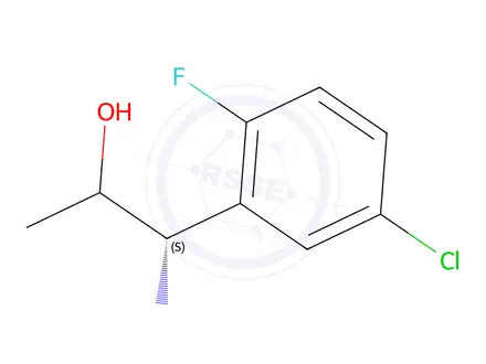Chemical structure of (1S)-1-amino-1-(5-chloro-2-fluorophenyl)propan-2-ol