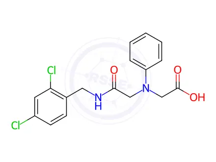 Chemical structure of [{2-[(2,4-Dichlorobenzyl)amino]-2-oxoethyl}(phenyl)amino]acetic acid