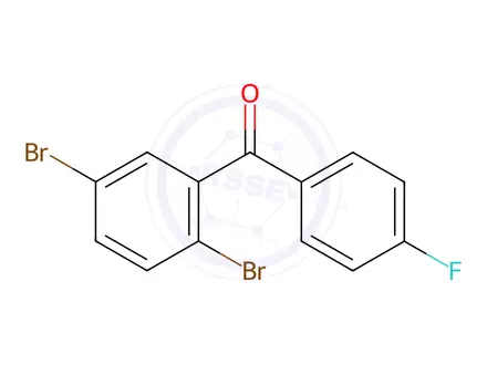 Chemical structure of (2,5-dibromophenyl)(4-fluorophenyl)methanone