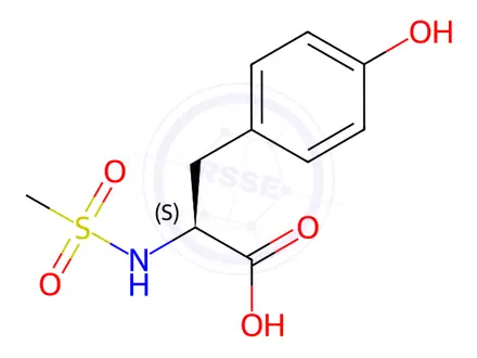 Chemical structure of (methylsulfonyl)-L-tyrosine