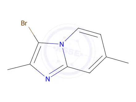 Chemical structure of 3-broMo-2,7-diMethyliMidazo[1,2-a]pyridine