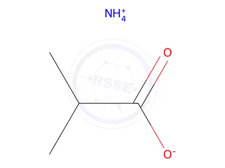 Chemical structure of ammonium isobutyrate