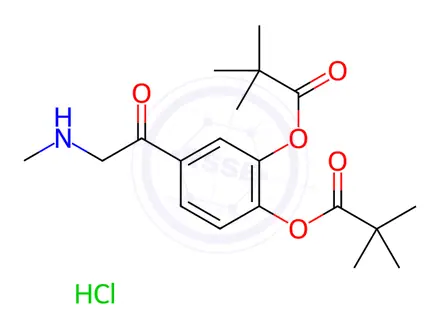 Chemical structure of Dipivefrine EP Impurity E HCl