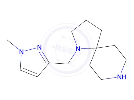 Chemical structure of 1-((1-Methyl-1H-pyrazol-3-yl)methyl)-1,8-diazaspiro[4.5]decane