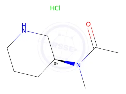 Chemical structure of N-Methyl-N-[(3S)-3-piperidyl]acetamide hydrochloride