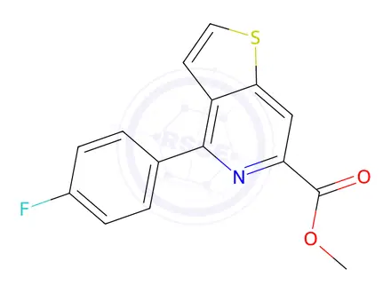 Chemical structure of Methyl 4-(4-fluorophenyl)thieno[3,2-c]pyridine-6-carboxylate