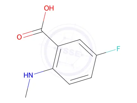 Chemical structure of 5-fluoro-2-(methylamino)benzoic acid