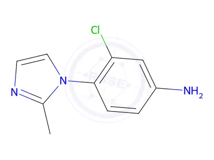 Chemical structure of 3-Chloro-4-(2-methyl-1H-imidazol-1-yl)aniline