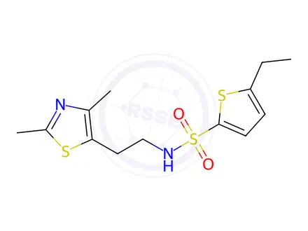 Chemical structure of N-(2-(2,4-Dimethylthiazol-5-yl)ethyl)-5-ethylthiophene-2-sulfonamide