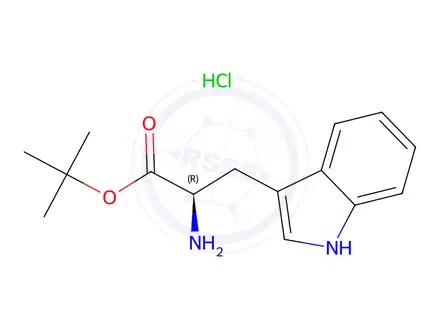 Chemical structure of D-Tryptophan 1,1-Dimethylethyl Ester Hydrochloride
