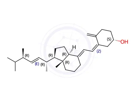 Chemical structure of Vitamin D2
