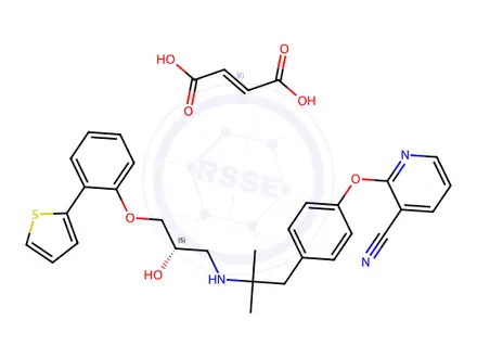 Chemical structure of Lubabegron hemifumurate