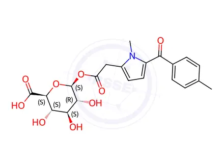 Chemical structure of Tolmetin acyl-β-D-glucuronide