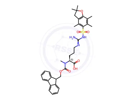 Chemical structure of Fmoc-N-Me-Arg(Pbf)-OH