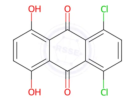 Chemical structure of 5,8-Dichloro-1,4-dihydroxyanthraquinone