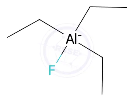 Chemical structure of potassium mu-fluoro-bis(triethylaluminium)
