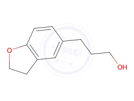 Chemical structure of 3-(2,3-dihydro-1-benzofuran-5-yl)propan-1-ol