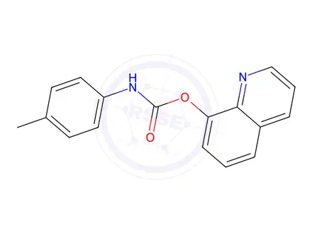 Chemical structure of Quinolin-8-yl p-tolylcarbamate