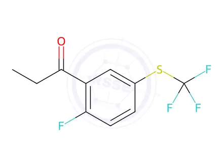 Chemical structure of 1-(2-Fluoro-5-(trifluoromethylthio)phenyl)propan-1-one