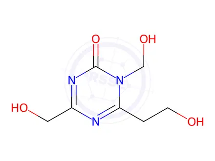 Chemical structure of (hydroxyethyl)bis(hydroxymethyl)-1,3,5-triazin-2(1H)-one