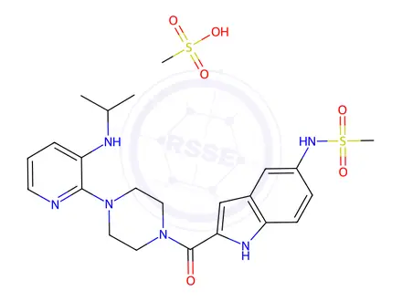 Chemical structure of Delavirdine Mesylate
