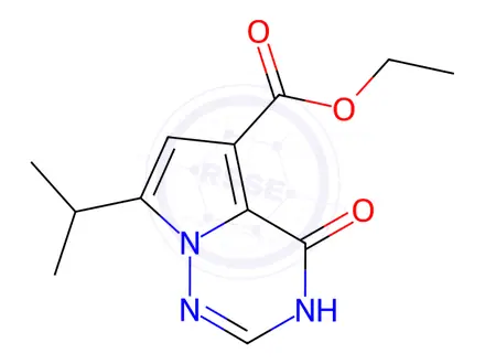 Chemical structure of Ethyl 7-isopropyl-4-oxo-3,4-dihydropyrrolo[2,1-f][1,2,4]triazine-5-carboxylate