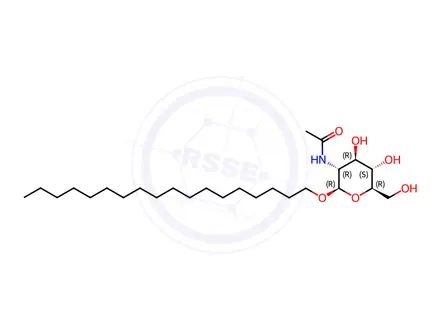 Chemical structure of Octyldecyl 2-Acetamido-2-deoxy-b-D-glucopyranoside