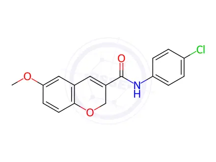 Chemical structure of N-(4-Chlorophenyl)-6-methoxy-2H-chromene-3-carboxamide